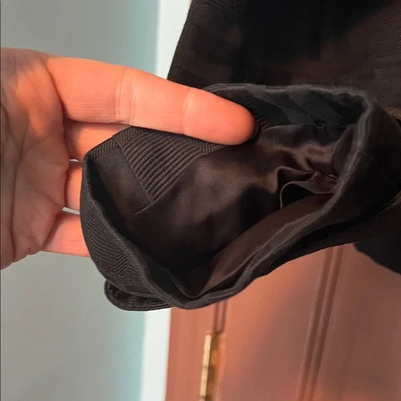 Burberry Black Plaid Pea Coat 12 - Picture 7 of 7